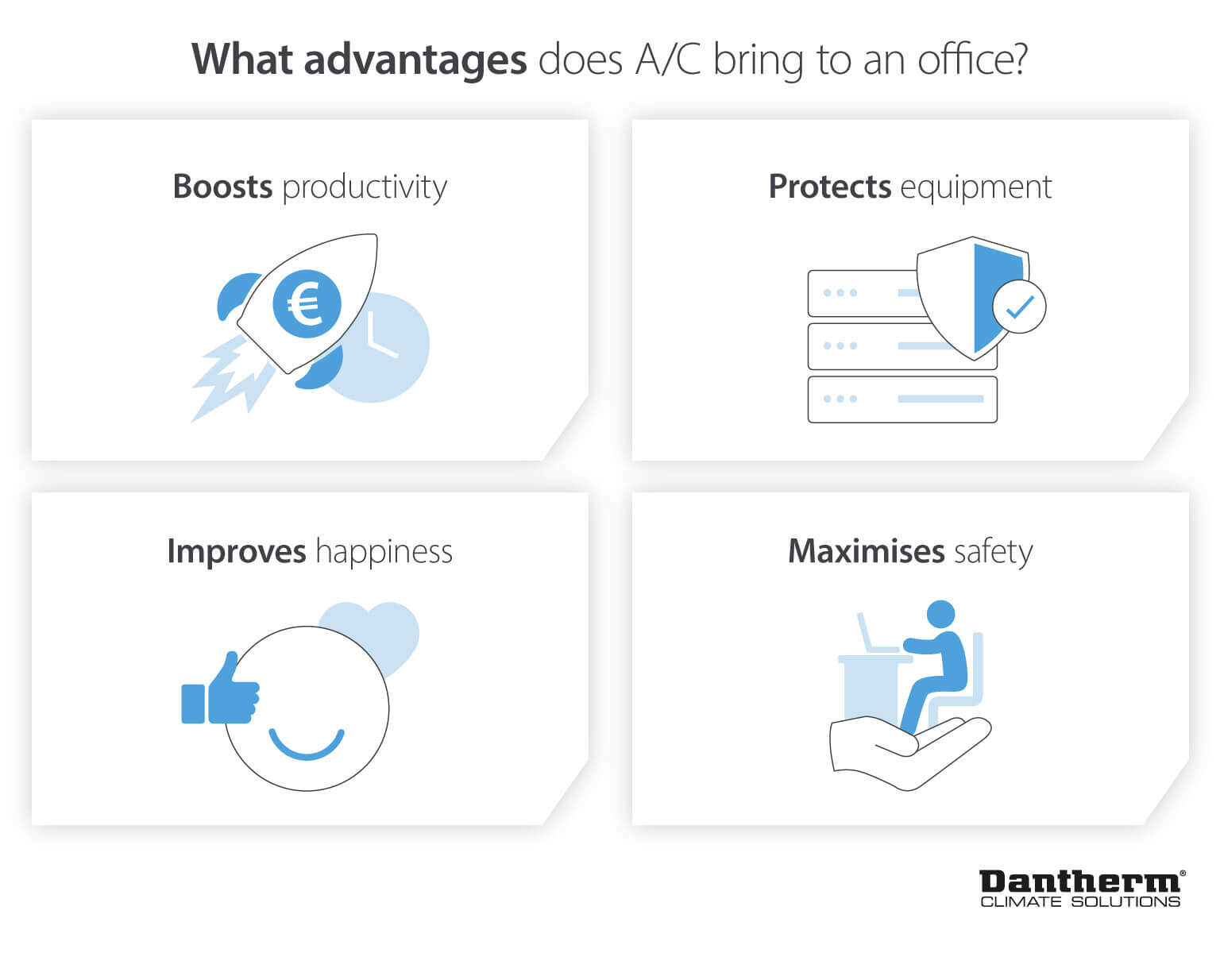 4 advantages of having portable air conditioning units in warm offices - Infographic image