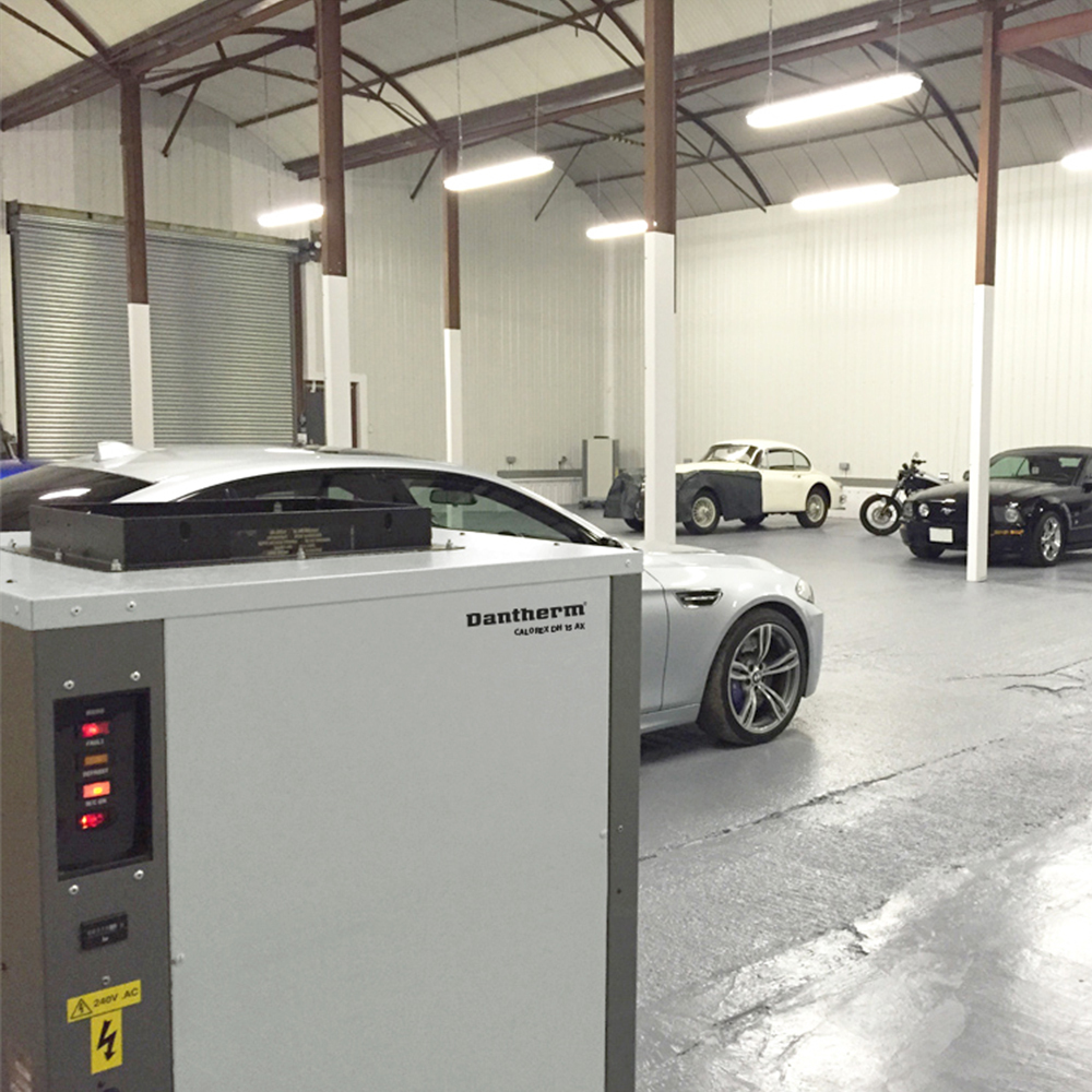 Calorex DH 150 installed in large car storage facility