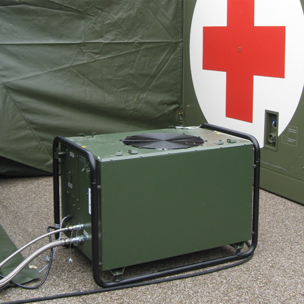 Dantherm AC-M18 CBRN installato in un ospedale da campo