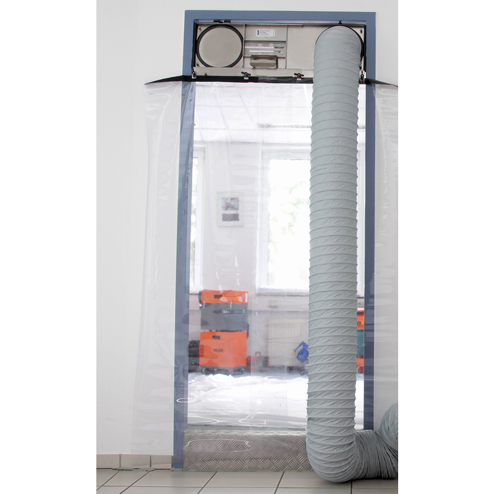 Heylo dust control door with hose