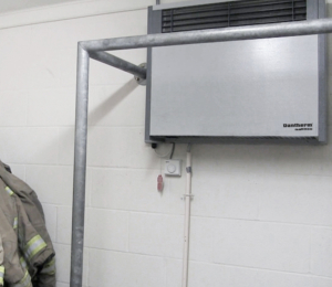 Calorex DH 30 installato nella stanza di asciugatura della caserma dei pompieri di Maldon