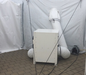 Installazione della tenda Dantherm AC 24