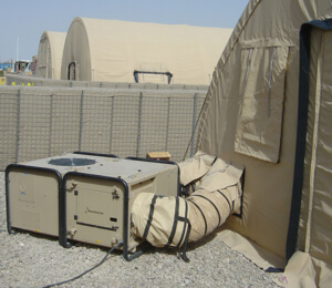 Dantherm AC-M11 tent installation