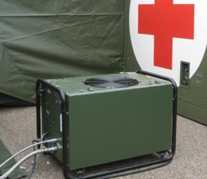 Dantherm AC-M18 CBRN installé dans un hôpital de campagne