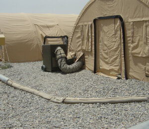 Dantherm AC M7 MKII tent installtion in the desert